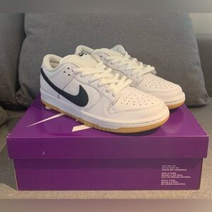 Nike SB Dunk Low White and Gum Light Brown NEW - Size 10 Mens US - White Black